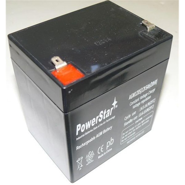 Dynamicfunction 12V- 5Ah Rechargeable Sealed Lead Acid Battery - Black - L3.54 W2.76 H3.98 in. DY3355822 - main